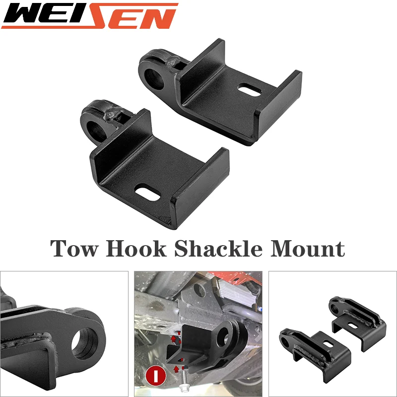 Car Accessories For Toyota Tacoma 2009-2023 Tow Hook Shackle Mount Computer-aided Design Top Towing Performance Durable Steel
