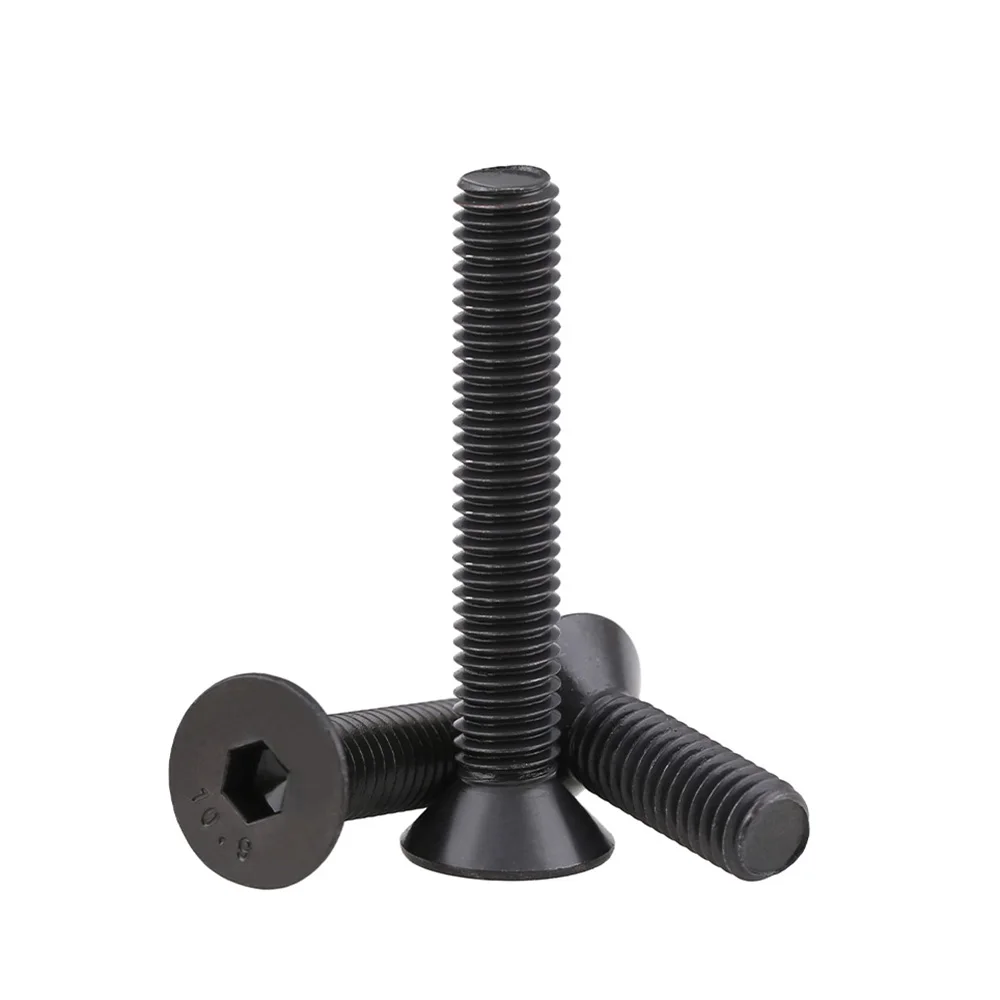 100-10 шт. винты с шестигранным углублением M1.6 M2 10 9 класс углеродистая сталь черная