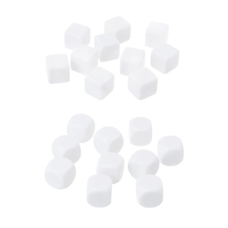 

652D 10 Pieces DIY Acrylic Blank Blank Square DIY Role Playing Games Dices for DIY MTG Board Games Durable