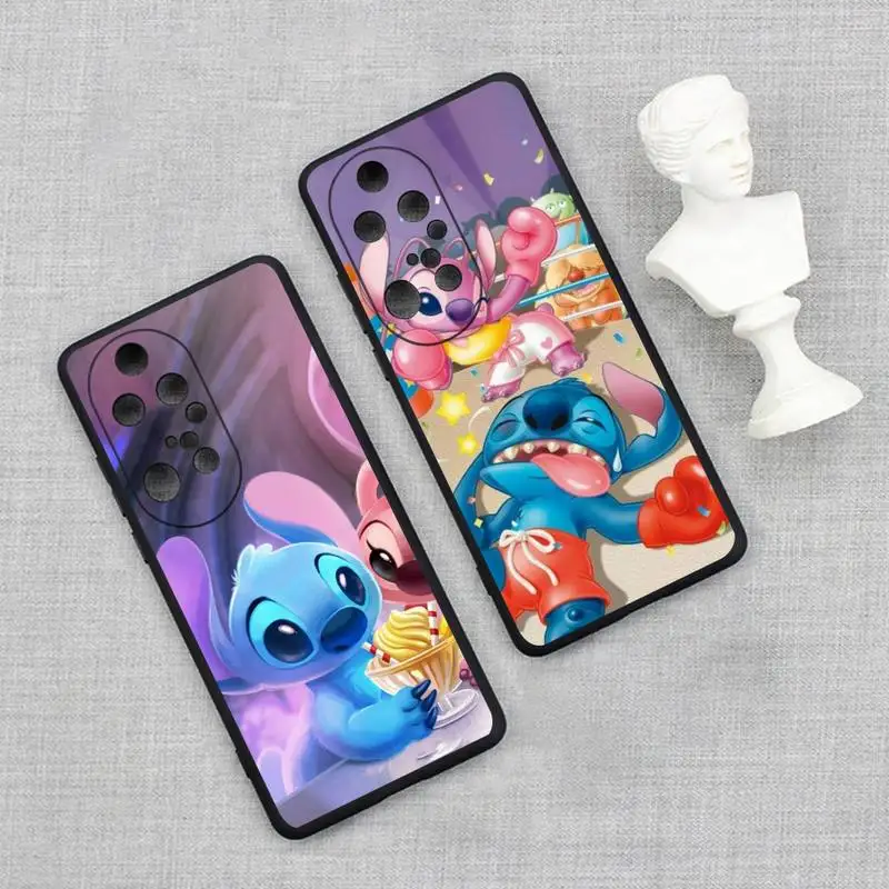 

Couple Angie And Stitch Phone Case For Huawei P20 P30 P40 P50 Lite E P Mate 50 40 30 20 Pro Soft Cover