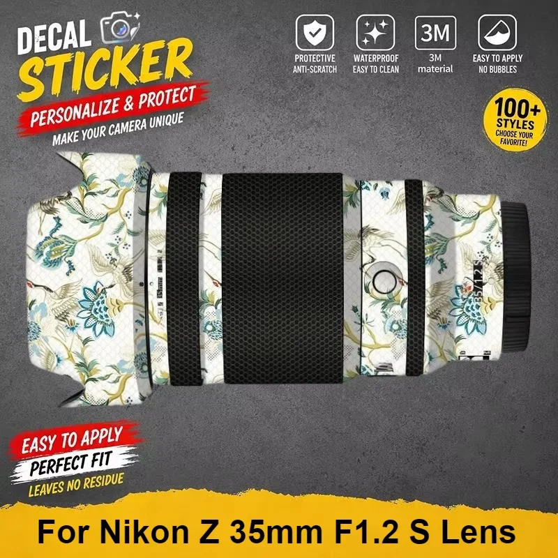 Фото Защитная пленка PrizMo для объектива Nikon Z 35mm F1.2 S, виниловая наклейка, защитная пленка от царапин, премиум-качества, персонализированная декаль. №1
