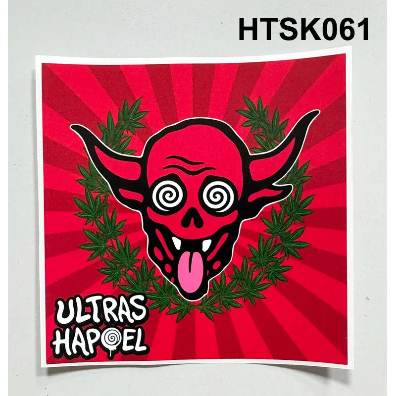 Фото Наклейки Hapoel Tel Aviv FC Ultras Hapoel On Tour 9*9 см для автомобиля, сумки, кружки, стены, холодильника, группа IV №4