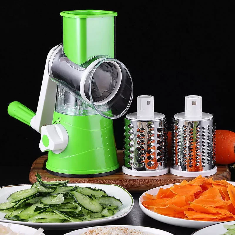

2022New 3 in 1 Handheld Slicer Graters Vegetable Cutter Manual Potato Carrot Plastic Cheese Grater Stainless Steel Blades Kitche