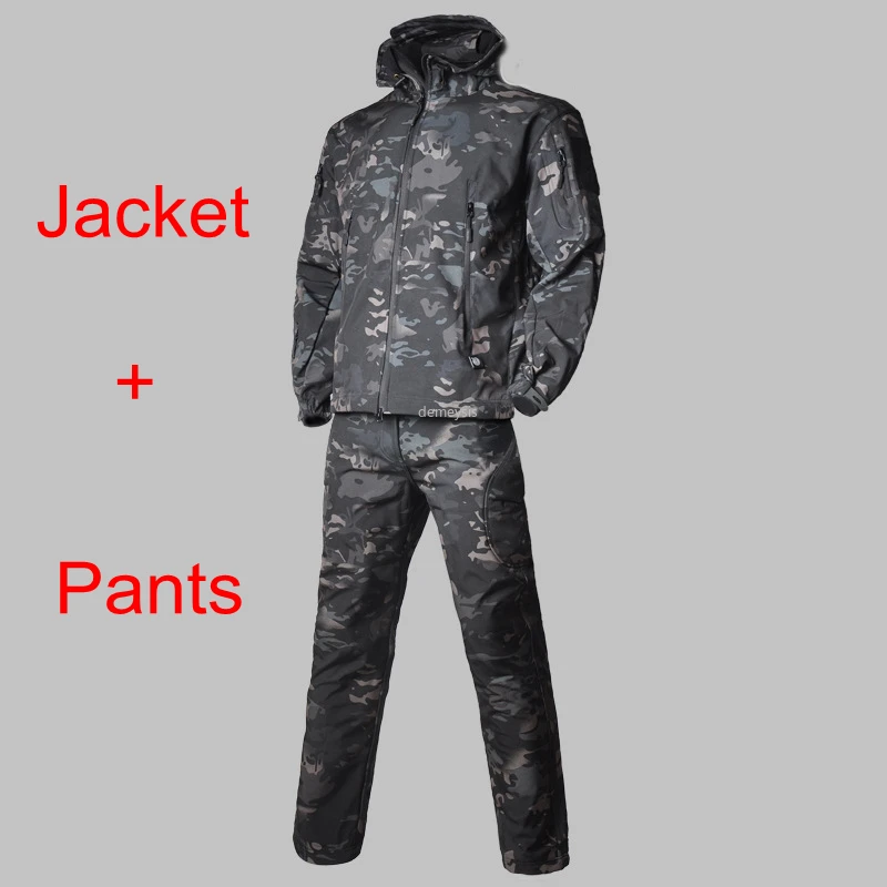 Мужская тактическая куртка с мягкой оболочкой армейская Водонепроницаемая