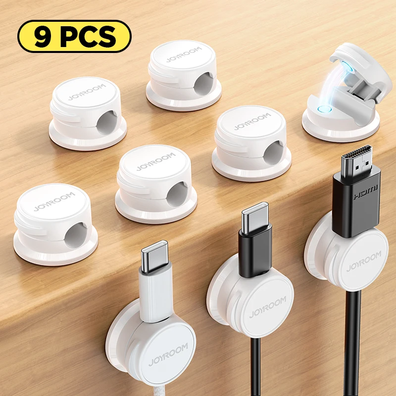 

Joyroom 9 шт. органайзер для шнура кабеля магнитные зажимы для кабеля клейкий держатель провода настольный кабельный органайзер для автомобильных зажимов зарядный шнур