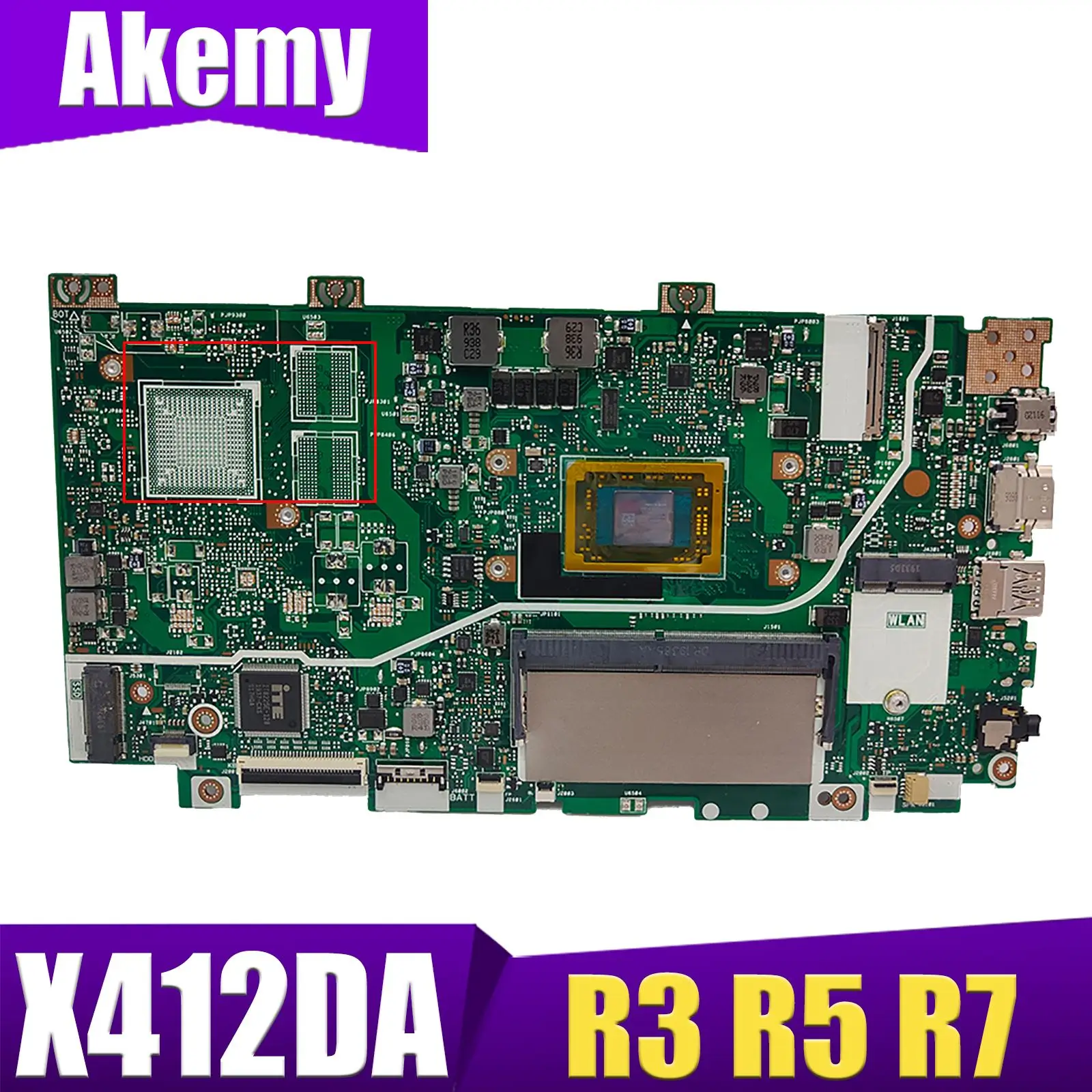 

X412DA Motherboard with AMD R3-3200 R3-3300 R5-3500 R7-3700 CPU for ASUS X412DK A412D F412D X412D Laptop Motherboard Mainboard