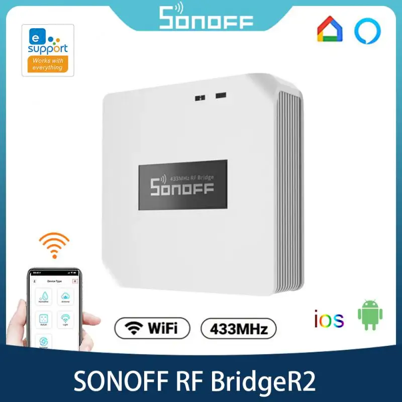 

Смарт-концентратор EWeLink WiFi + 433 МГц, беспроводной хаб SONOFF RF BridgeR2 RF, дистанционное управление, настройка времени, поддержка Alexa Google Home