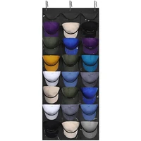 24 pockets hat rack for baseball caps hat organizer hanging caps storage holder for closet wall storage hat hanging bag