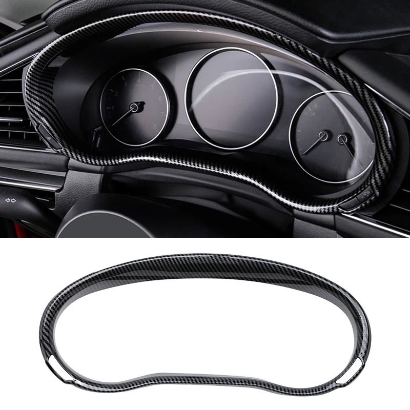 

Для Mazda CX30 CX-30 2022 2020 2021 Mazda 3 автомобильные аксессуары накладка на приборную панель внутренние молдинги из углеродного волокна