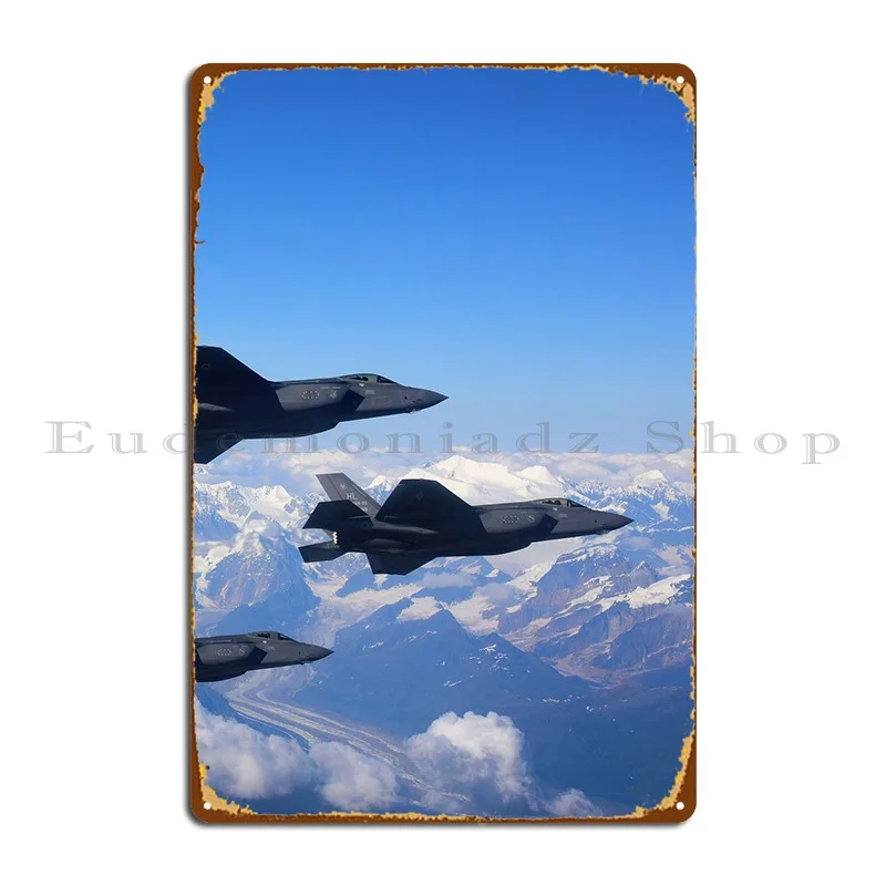 

F35 над аляской металлический знак, паб, стена, паб, таблички, знак жестяные пластинки, постер