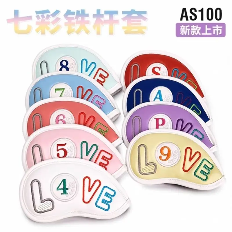 Club Cover Korean Style Personalized Color Iron Rod Set Sleeve 9 Pcs Love Ball Head Protective Cover