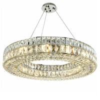 ring chandelier modern chandelier lighting for living room chrome crystal lamp hanging light fixture dining room led lamp