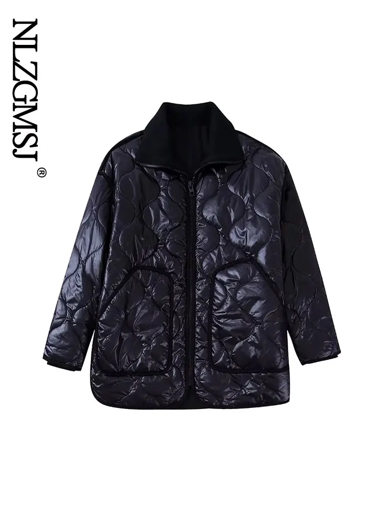 

Зимняя женская черная хлопковая куртка TRAF 2023 Y2K, модная Толстая теплая парка, верхняя одежда, пальто, Женское пальто