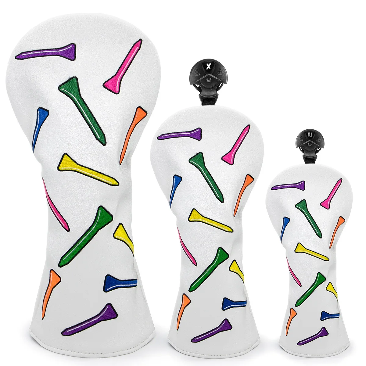 

Golf Club Covers 3 Pack Golf Club Head Covers for Driver,Woods and Hybrid-Driver Headcover to Fit All Golf Clubs