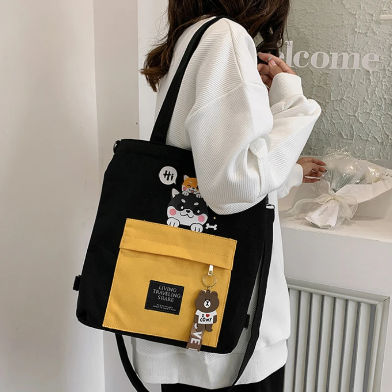 

Women's Bag Crossbody Handbag Female Shopper Fashion Simple Quality Bolsas Korean Designer Shoulder Canvas Bags for Women Tote