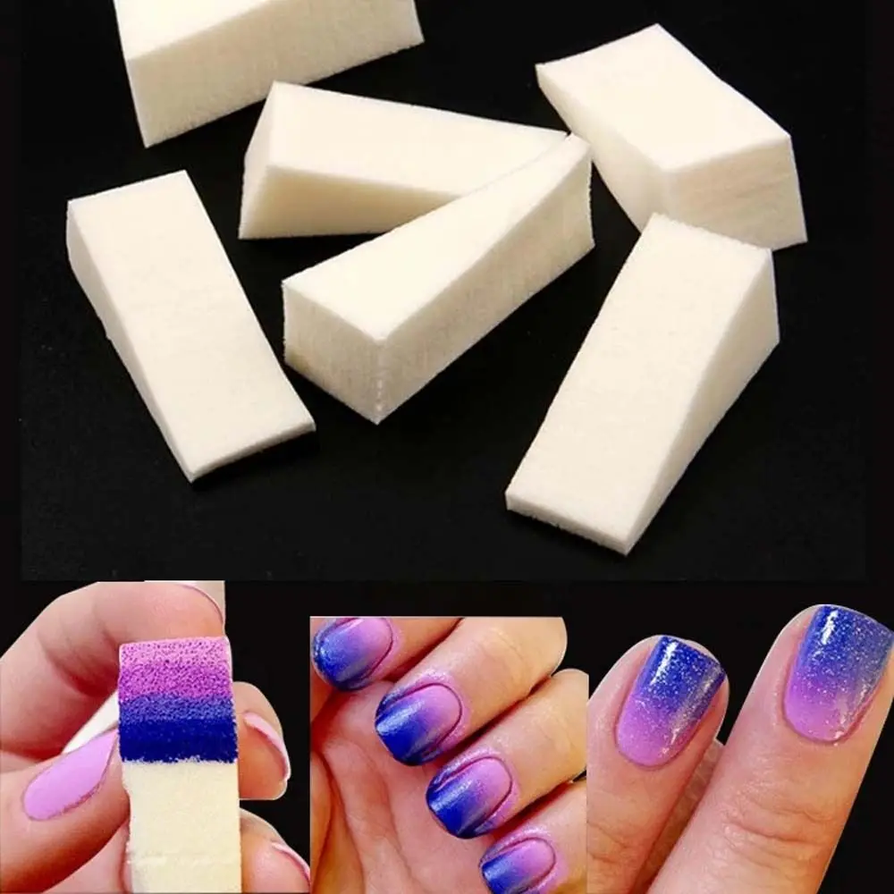 

8Pcs/Set Nail Gradient Sponge Nail Imprint Machine Gradient Coloring Stamping Image Stamp Bubble Polishing Gel UV Tool Nail Tool