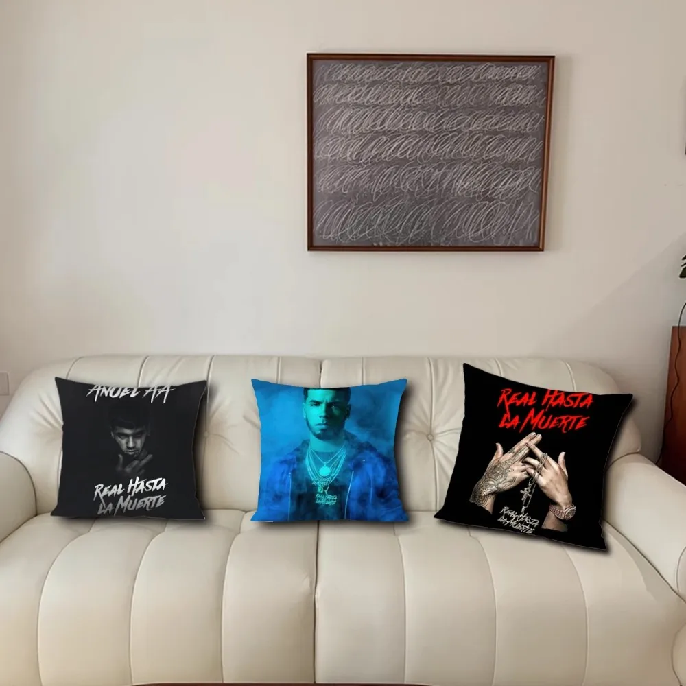 Pillow Case Rapper Rapper Anuel AA Pillow Case Living Room Accent Couch Back Support ...