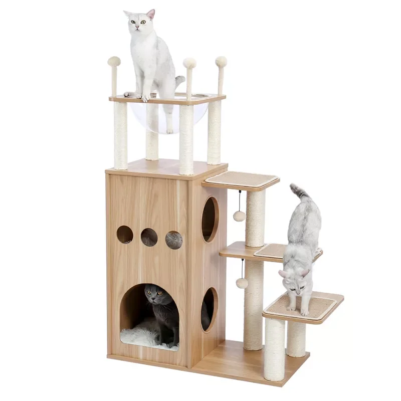 

2022New Free Shipping Luxury Cat furniture Round Chair Luxury Sisal Scratching Post cat tree activity centre with Removable Mat