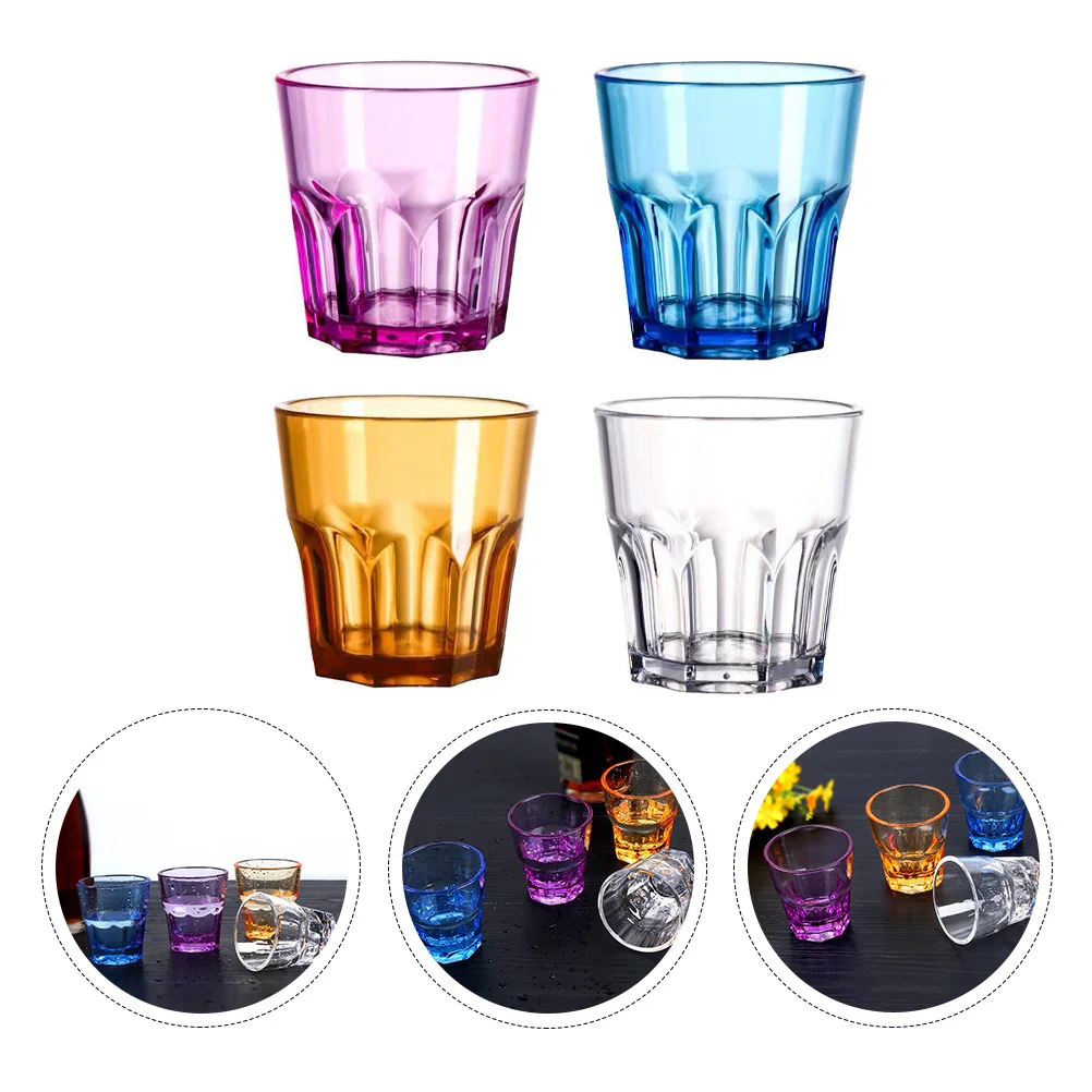 

Glasses Cups Cup Whiskey Acrylic Drinking Beer Set Tea Beverage Tumbler Octagon Water Clear Coffee Unbreakable Crystal Premium