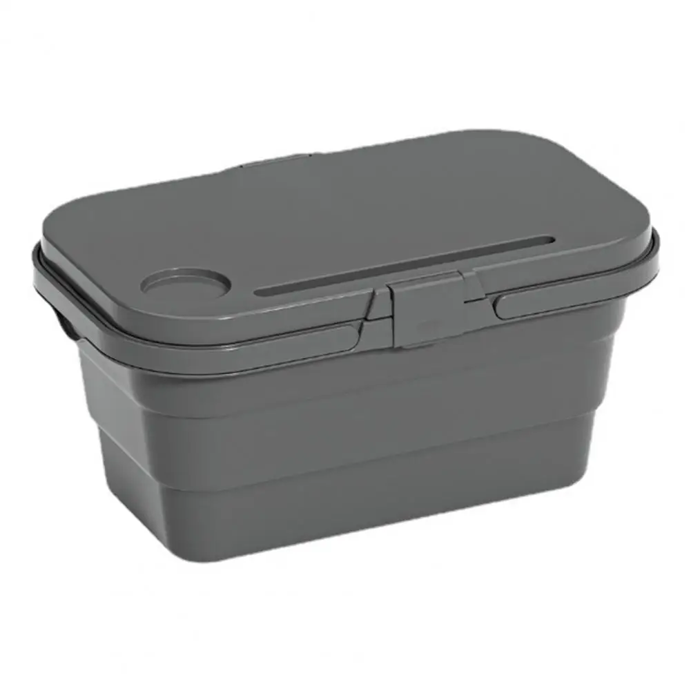 

Camping Storage Box Hidden Handles Large Capacity Folding Basket Bearing 15kg Phone Slot Design Outdoor Collapsible Box
