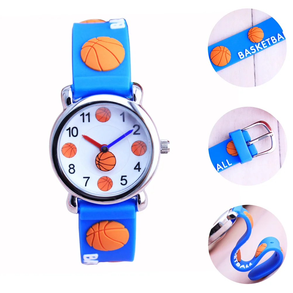 

Water Proof Watch Children's Watch Kids Belt Creative Delicate Digital Cartoon Basketball Boys Adjustable