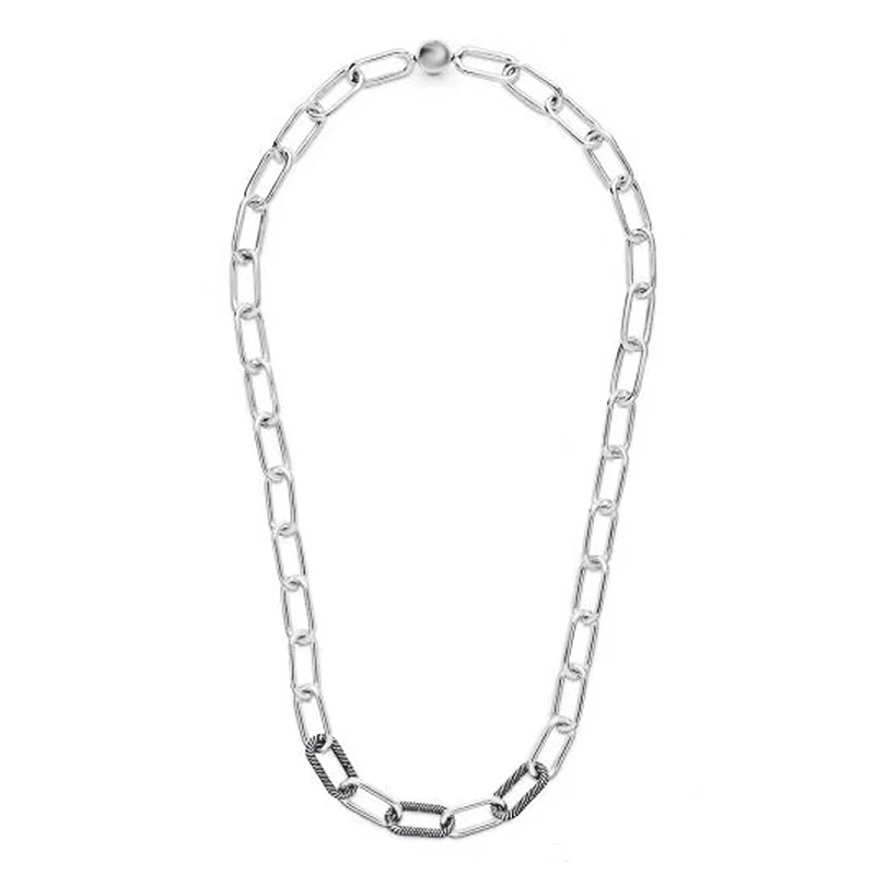 

KAAOER 2023 new Silver Circle me Collection Necklace High quality Blessing jewelry suitable for wedding party accessories