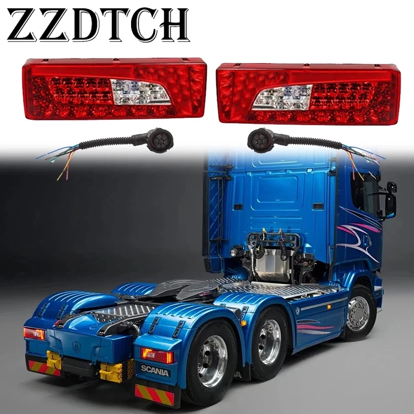 

24V LED truck tail lamp fit for SCANIA G400 G450 P500 R500 truck led tail lamp 2241860 2241859 with plug