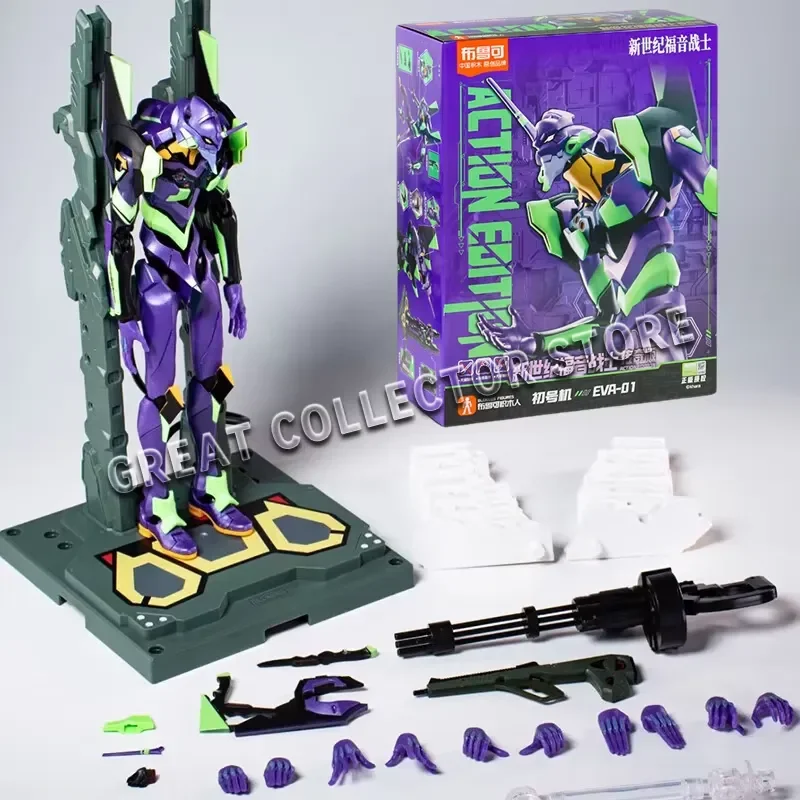 Фото BLOKEES Оригинальные сборные аниме-фигурки EVANGELION-02, 01, 08, EVA00, Asuka, Shinji, модель-игрушка, подарок от Giftmor Toys №4