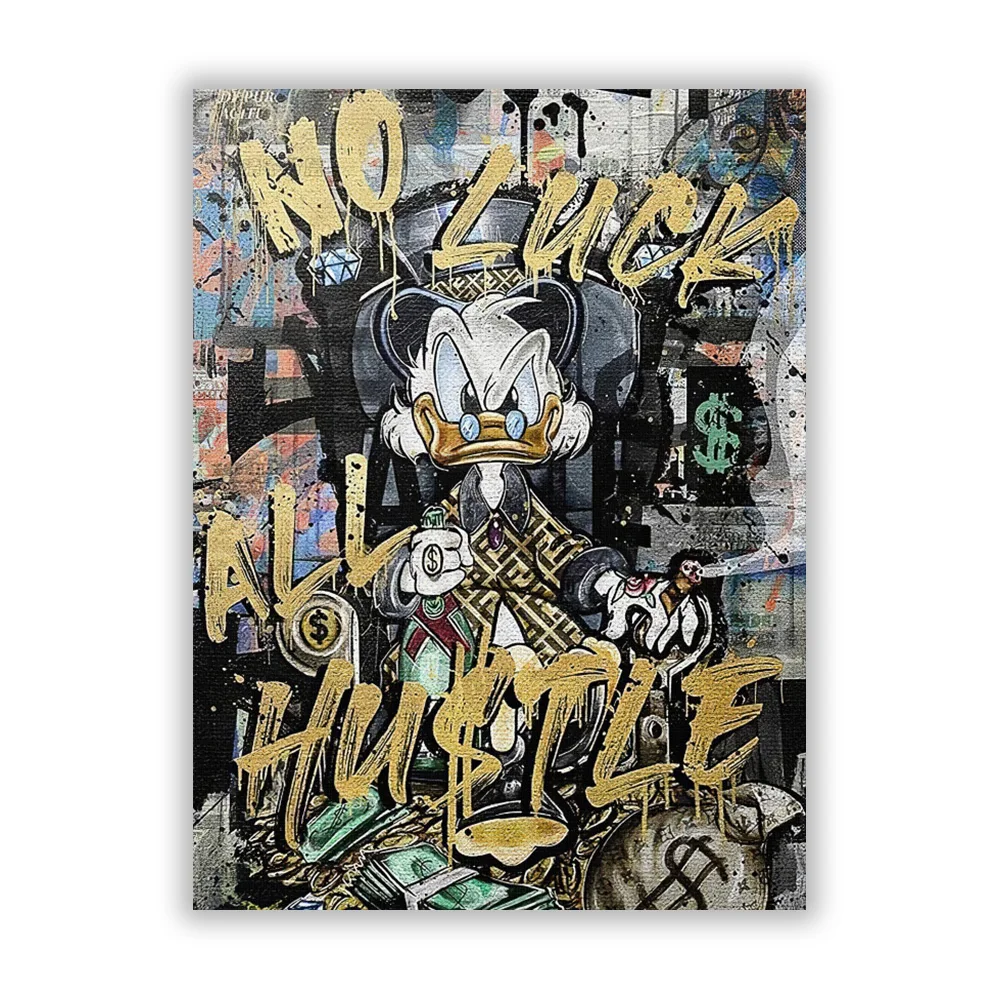 

MINISO Disney Marvel Дональд Дак дом гостиная спальня художественный постер Улица граффити детская комната настенная роспись холст HD печать