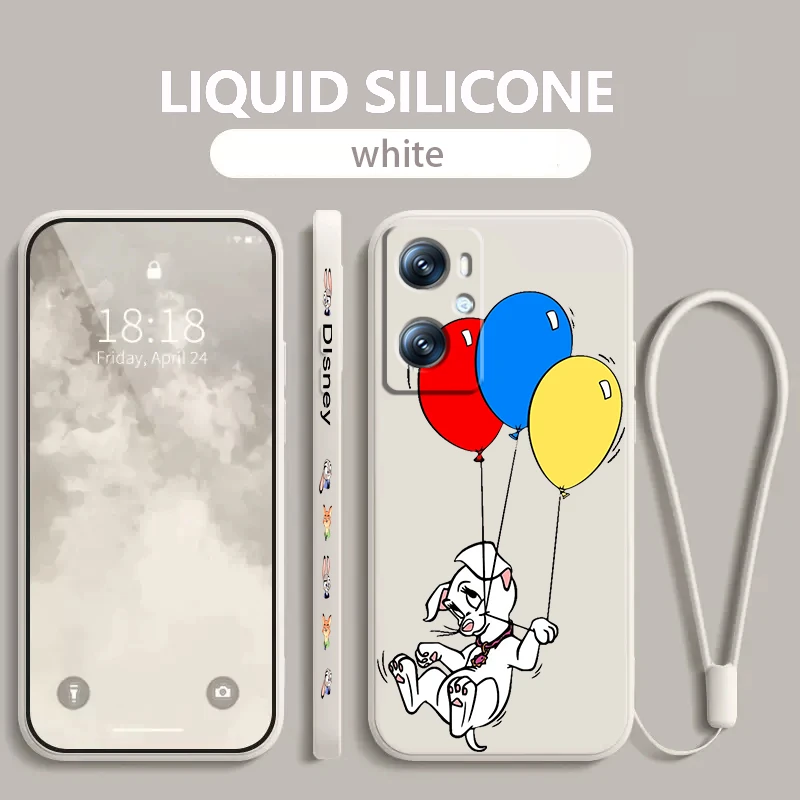 Perdita милый щенок Диснея жидкая левая веревка для OPPO Find Reno 7 6 X6 X5 X3 X2 A98 A96 A15 A53 A74 A72 A5