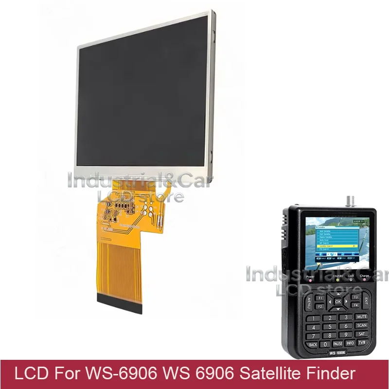 Фото Оригинальный новый A+ 3,5-дюймовый HD TFT LCD экран для Satlink WS6906 WS-6906 WS-6908, панель LCD для прибора поиска спутников LQ035NC111 LQ035NC121 №1