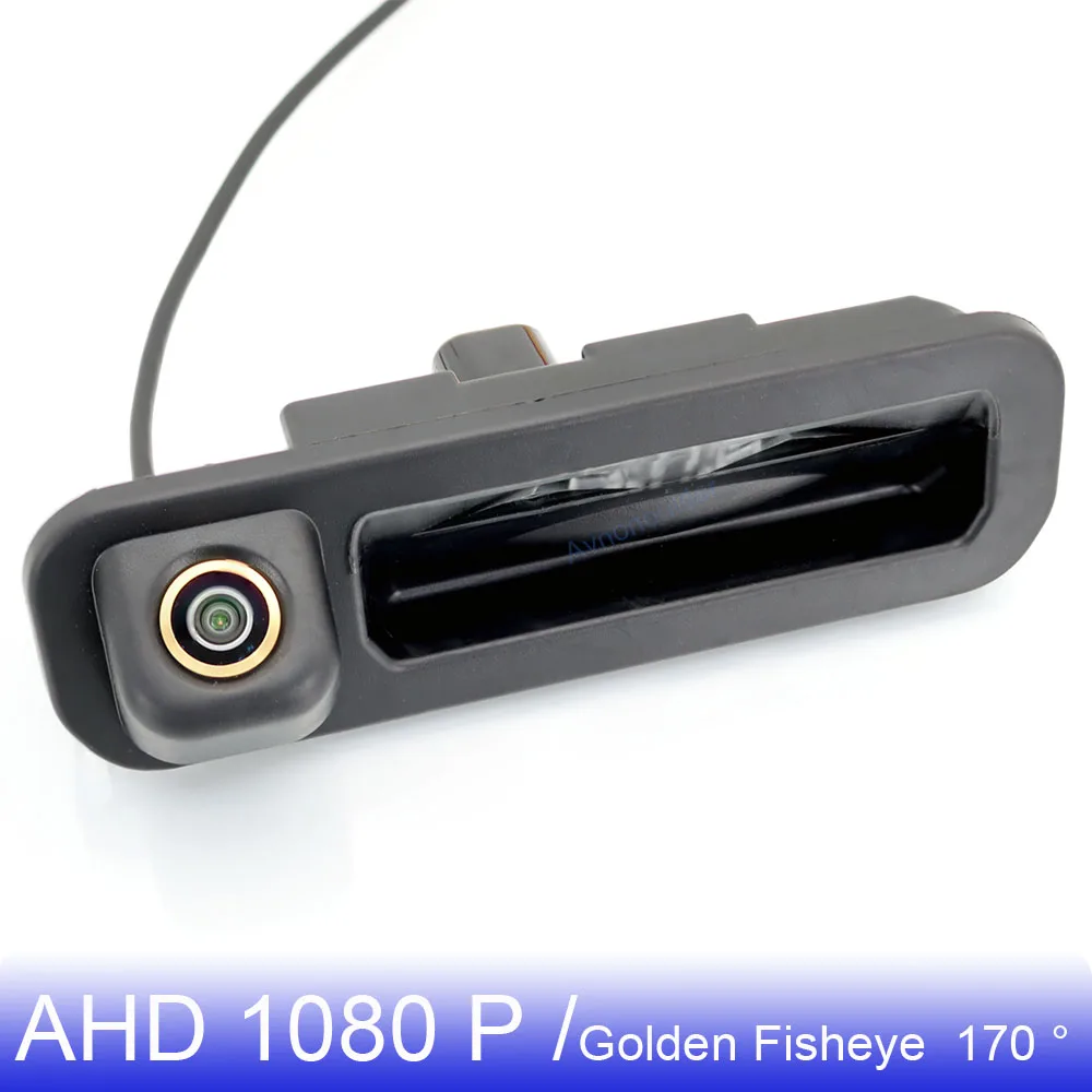 HD Золотой объектив рыбий глаз с ручкой багажника камера заднего вида для Ford Focus 2 3