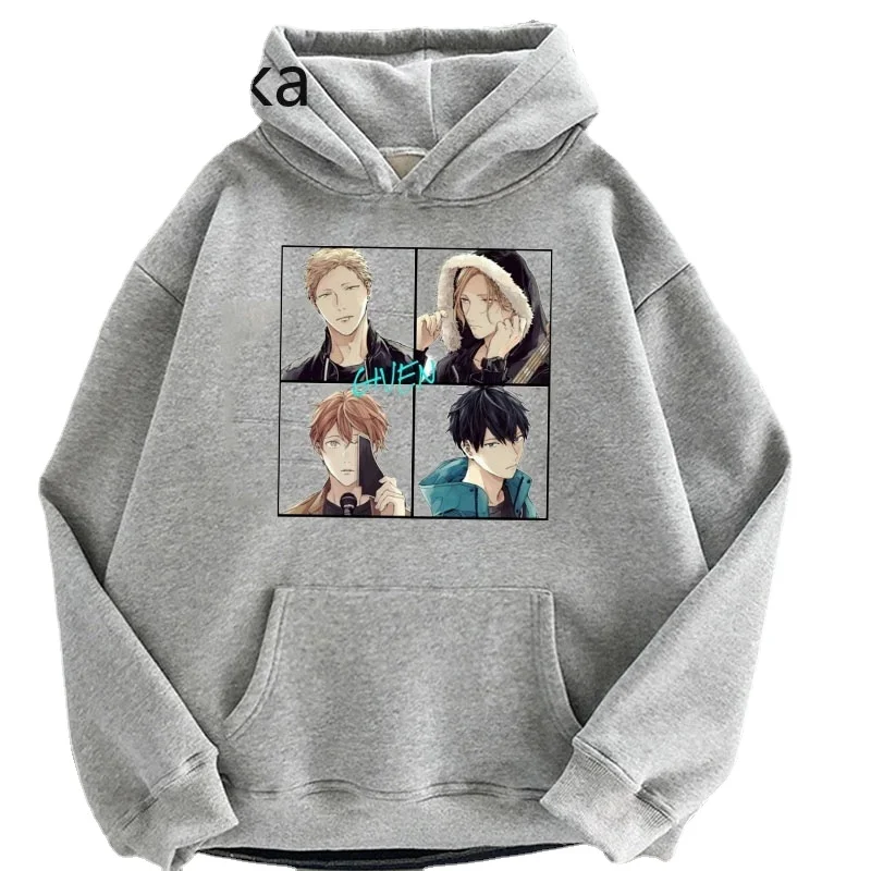 Толстовки Yaoi Bl мужские кавайные аниме с длинным рукавом Мультяшные манга музыка