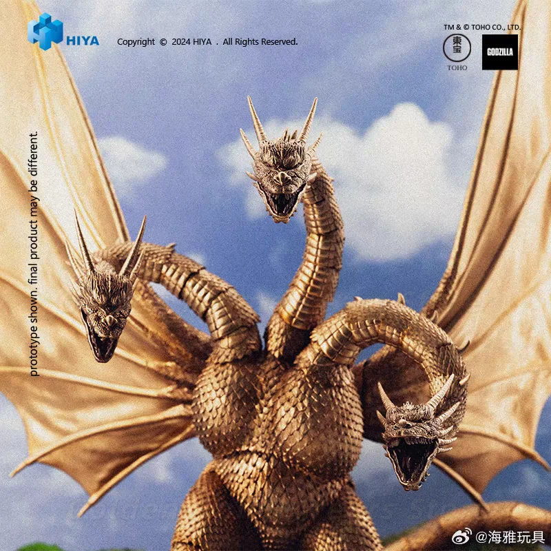 Фото В наличии: HIYA EBG0280 Godzilla Vs King Ghidorah 1991, подвижная модель King Ghidorah, подарок и коллекционный предмет №3