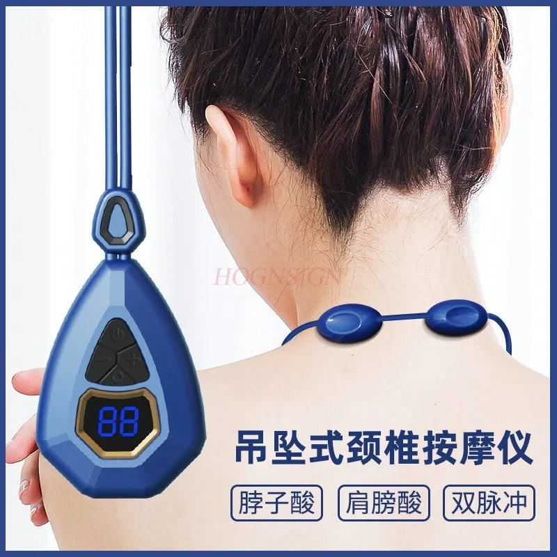 

Cervical vertebra massager intelligent multi-function hot compress shoulder neck kneading low-frequency pulse mini neck hanging