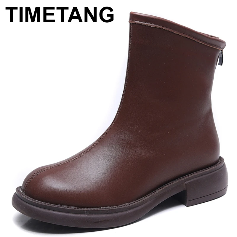 

Зимние меховые сапоги, женские кожаные ботинки челси, осень 2023, черные модные женские нескользящие ботинки ручной работы