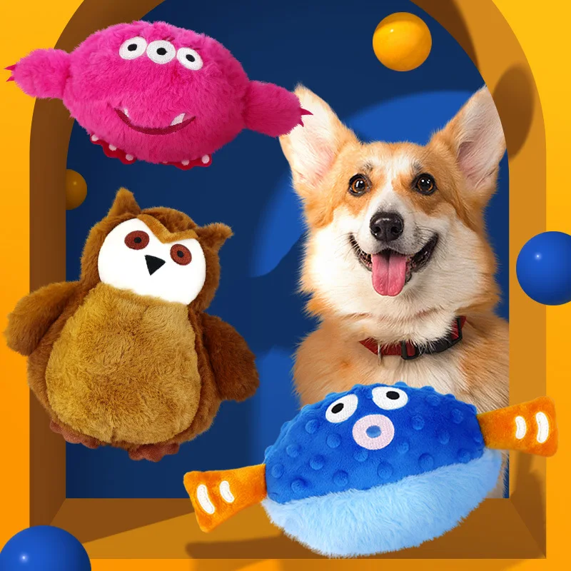 

Electric Dancing Plush Toy for Dog Interactive Toy Jumping Giggle Ball Shake Crazy Bouncer Dog Toy for Puppy Training Supplies