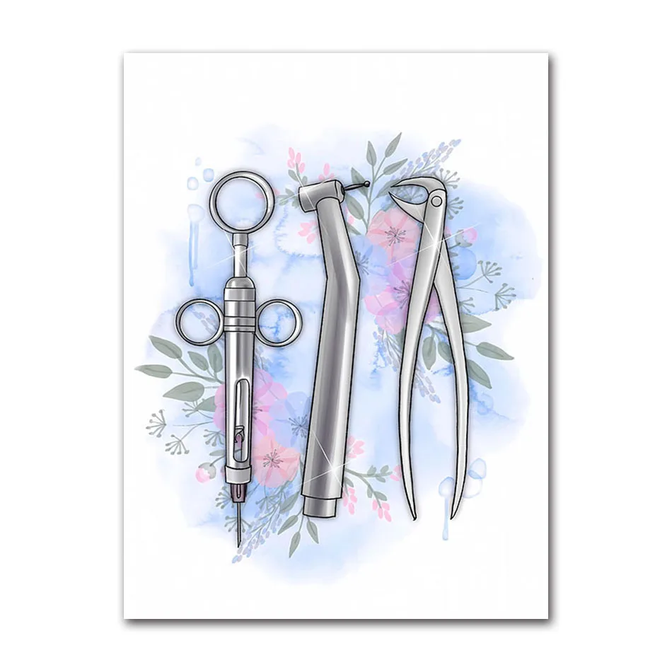 

Картина на холсте Акварельные зубы AliPaint