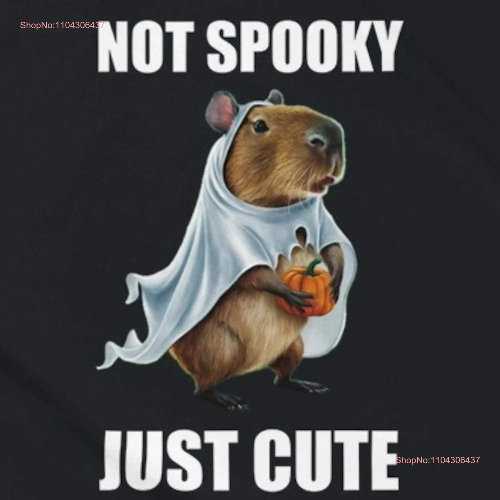 Не жуткий просто милая футболка с капибарами на Хэллоуин топ капибарой