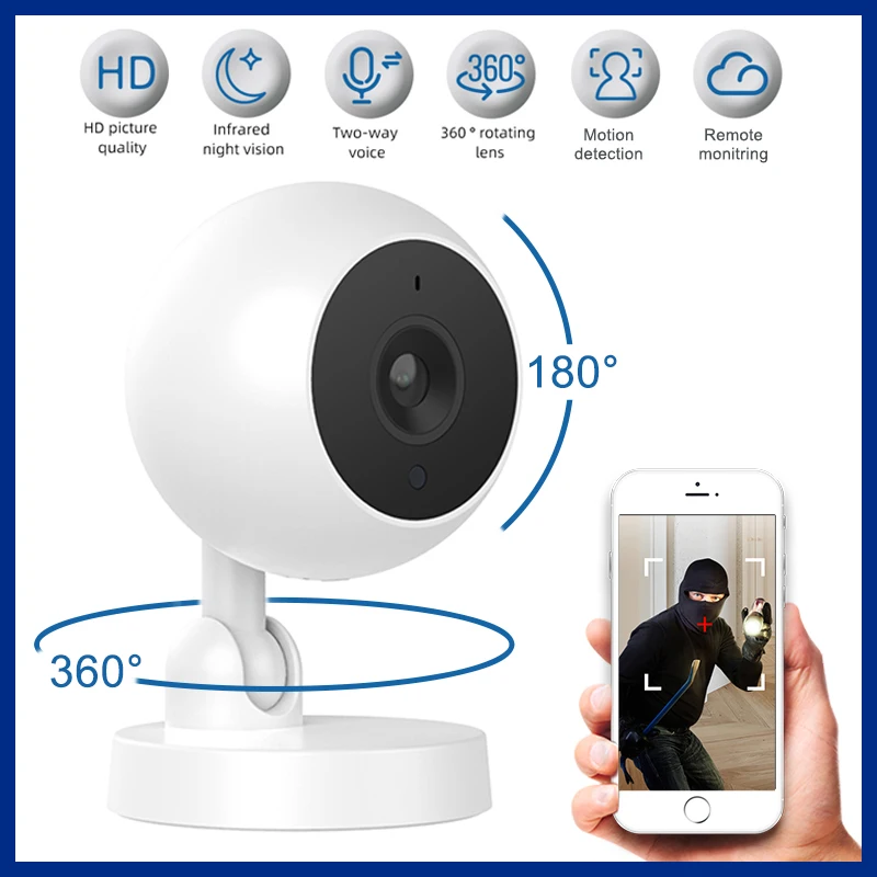

Ip Camera 360 Wifi 1080P Smart Home Motion Detection Surveillance Wireless Baby Cam Hd Night Vision Security Camera