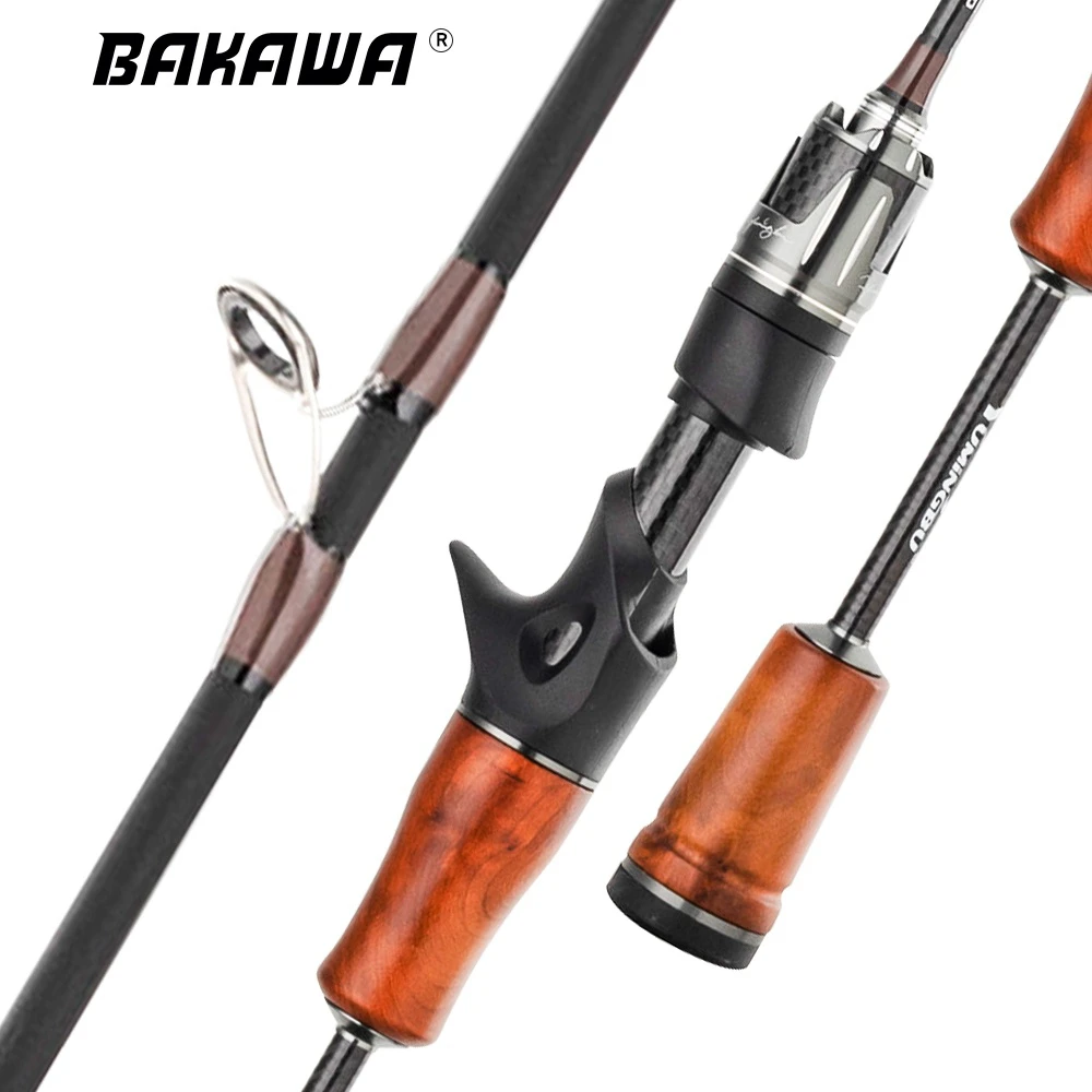 

BAKAWA UL Power Carbon Spinning Fishing Rod 1.39m 1.55M 1.68M 1.8M Lure Weight 1.5-8g Casting Pole Tackle Sea Saltwater Pesca