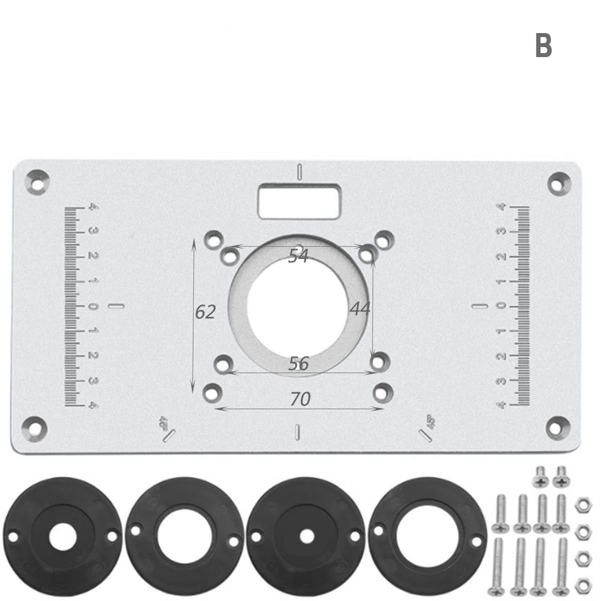 Universal Metal Woodworking Trimming Machine Flip Board Router Table Insert Plate Ring Set Tool | Инструменты