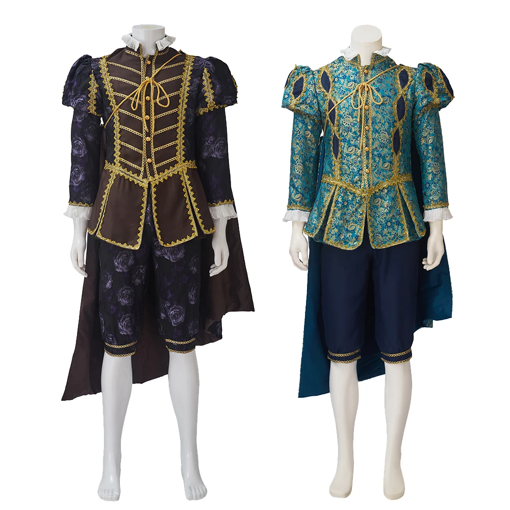 

18th Century Historical Retro Victorian Men's Regency Outfit Renaissance Rococo Medieval Tudor Uniform Noble Court Costume