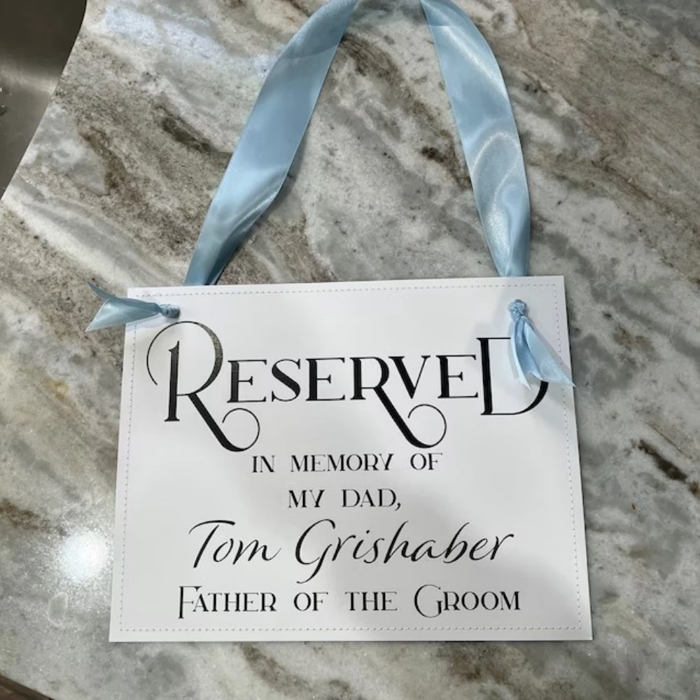 Персонализированное имя и отношения Зарезервированный Мемориальный знак баннер