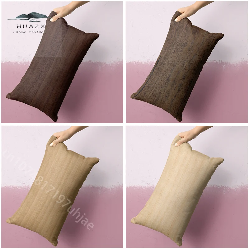 

Solid Wood Pattern Pillow Case Peach Skin Cushion Cover Backrest Chair Pillowcases Decorative Sofa Cushions Covers Pillowcase