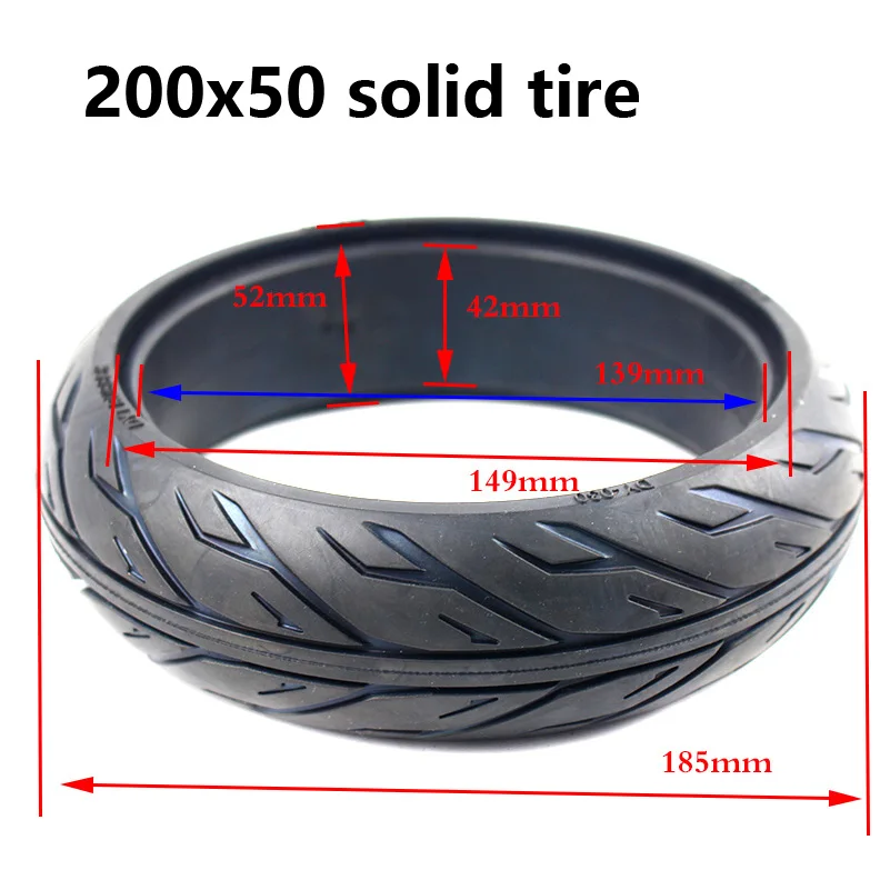 200x50 8X2T твердая шина 8 дюймов подходит для электрического самобалансирующегося