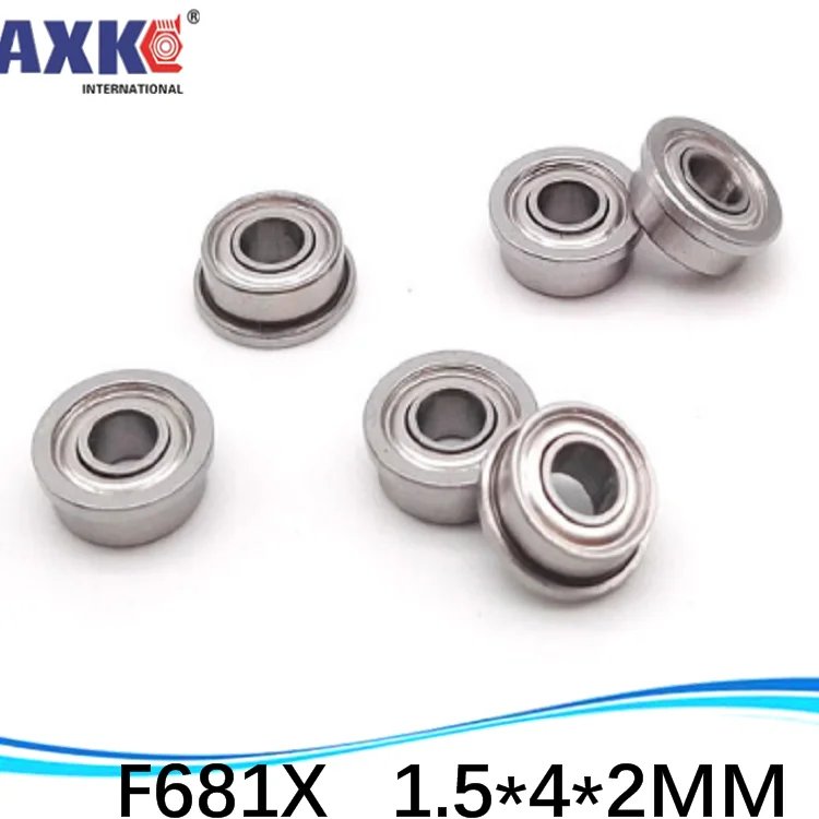 

20pcs Free Shipping High Quality ABEC-5 Z2V1 Flange Bearing MINI Ball Bearings F681X 1.5*4*5.1*2*0.8 Mm Inch Bearing AXK Steel *