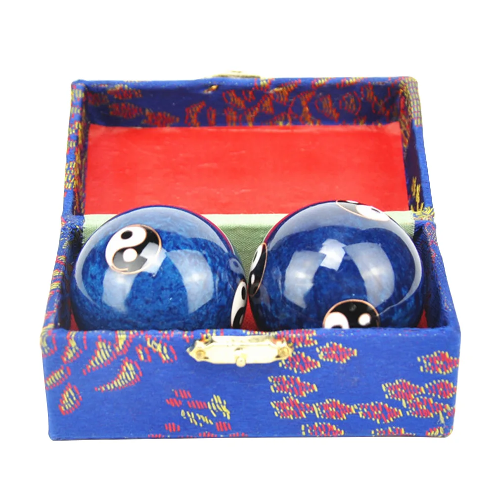 

2pcs Hand Meditation Finger Exercise Chinese Health Rolling Relaxation Therapy Baoding Ball Muscle Training Daily Stress Relief