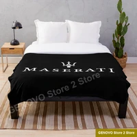 pure black maserati blanket snowflake coral fleece throw blanket portable shawl children adult household bed sheet bedspread