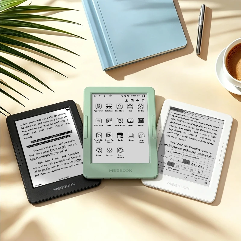 Фото Электронная книга Meebok E6, 6 дюймов, 300 PPI, Carta 1300, защита глаз, подарок для любителей чтения №2